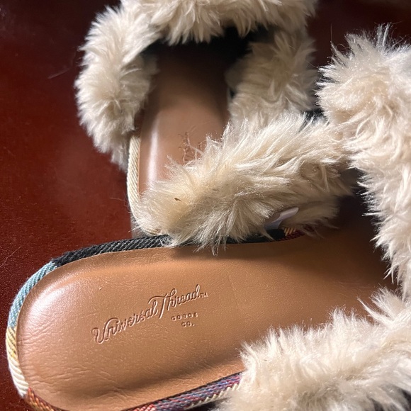 Universal Thread Multicolor Chevron Fur-Lined Mules - Picture 4 of 5